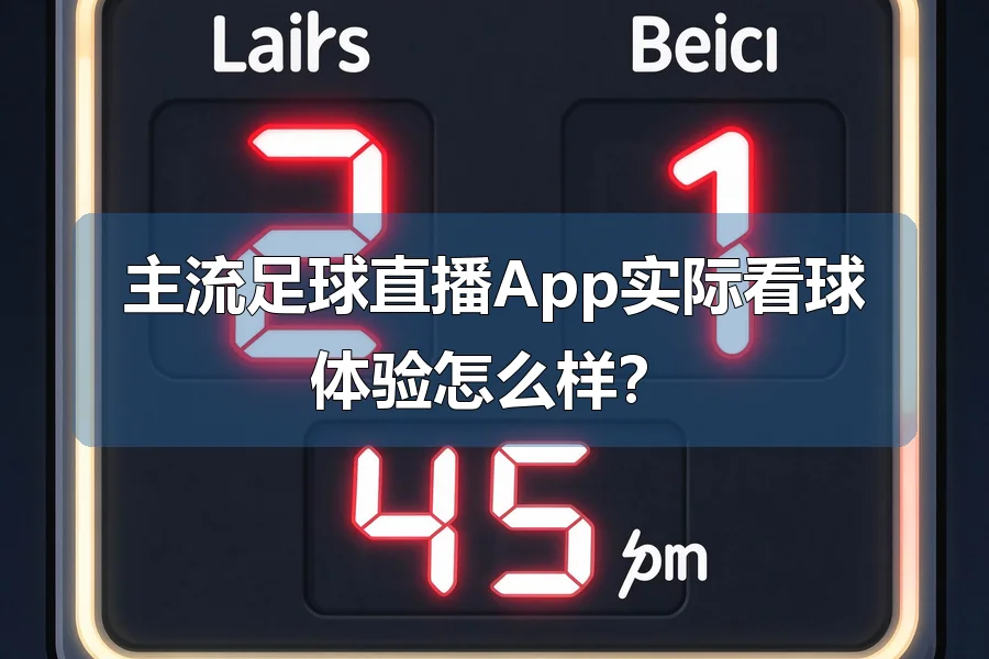 主流足球直播App实际看球体验怎么样？